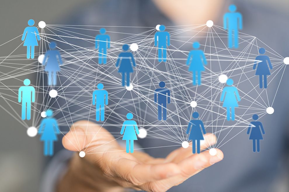 Netzwerk mit Figuren